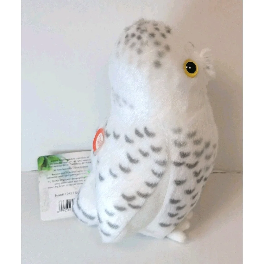 Wild Republic Audubon Birds Snowy Owl Plush Real Bird Call Sound Cornell Lab 6in